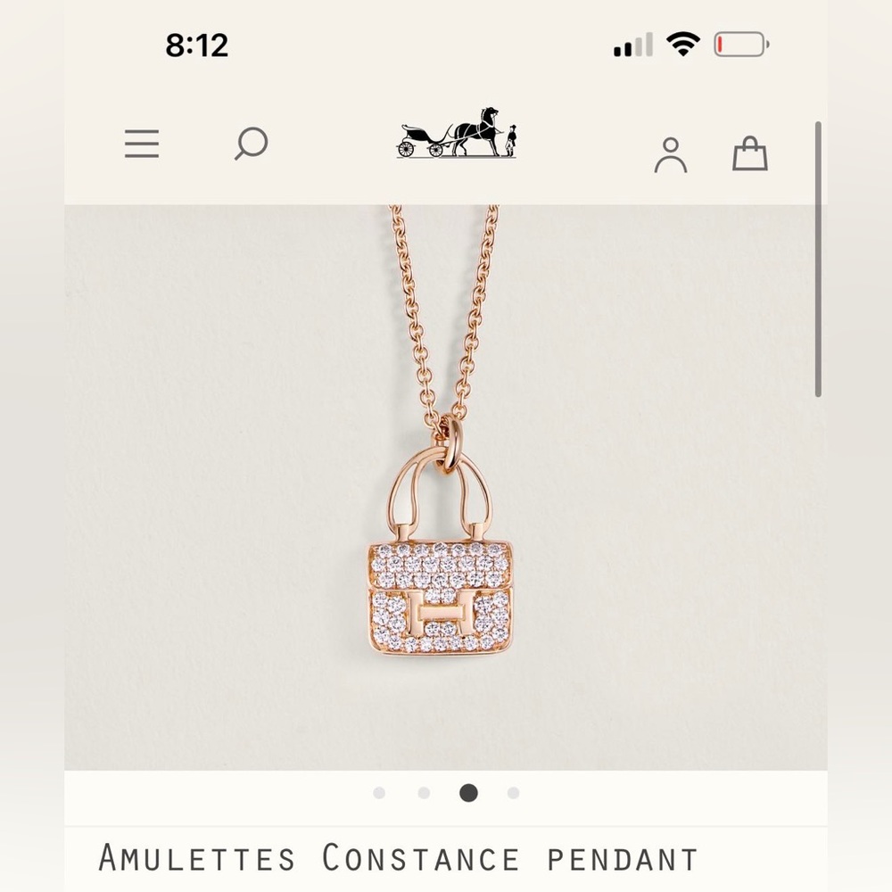Sold！Authentic！Brand new Hermes Amulettes Constance pendant｜Rose gold